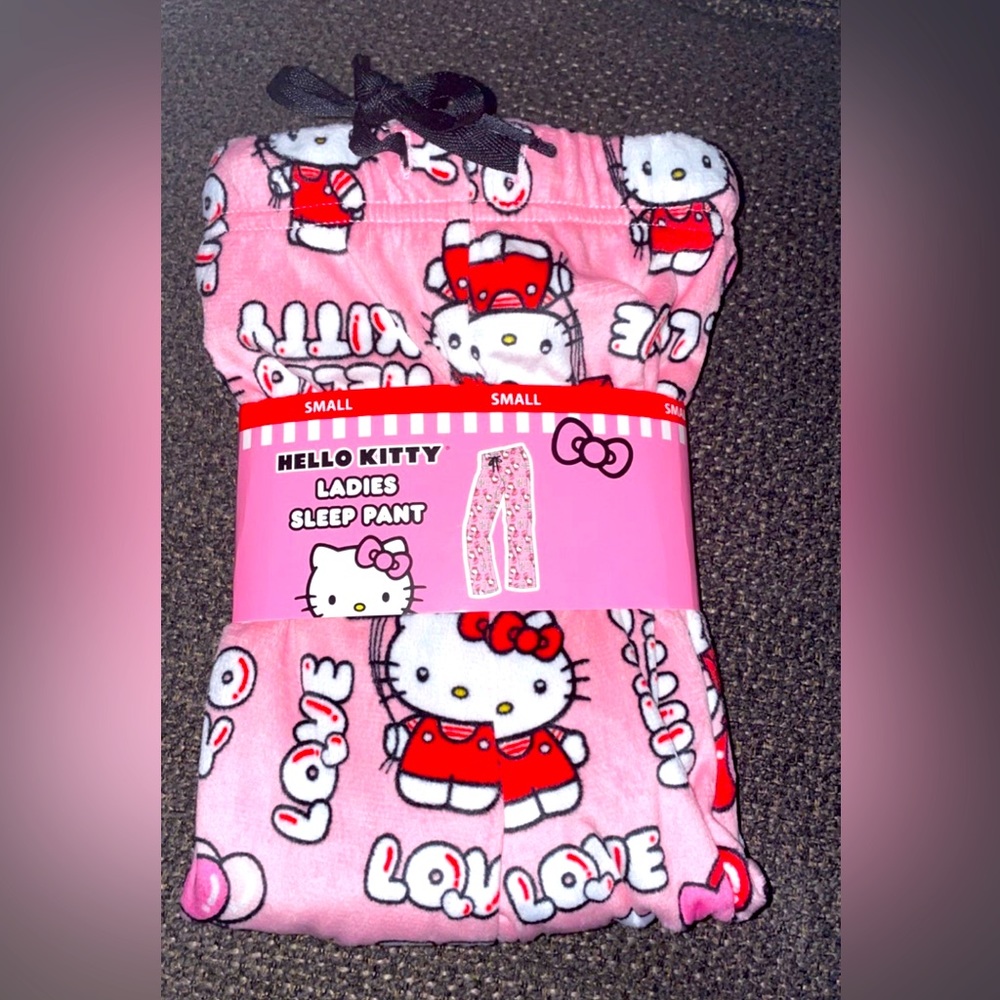 Hello kitty Valentine heart pajama pants